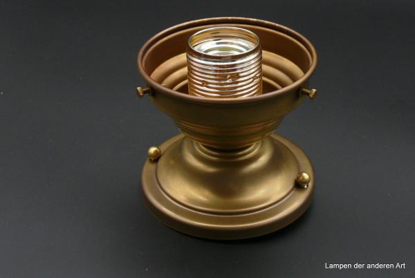 Einfache Jugendstil Deckenlampe Messing goldbraun 1xE27/40W