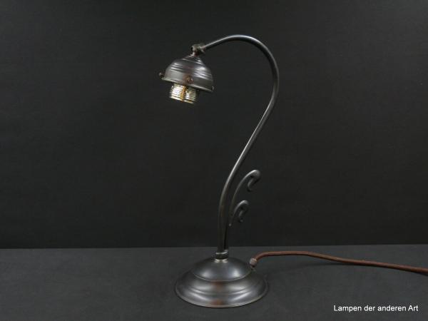 Jugendstil Nachttischlampe Messing dunkelbraun 1xE27/40W